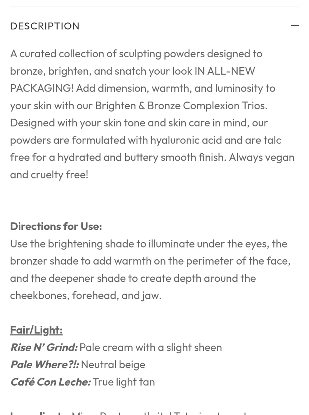Alamar Hydrating Complexion Trio Palette